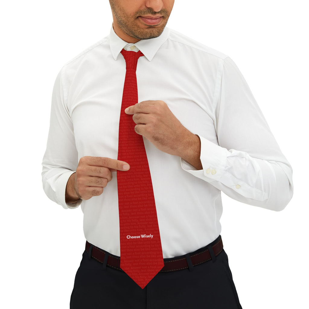 Hidden Scripture- Choose Wisely- Red Tie
