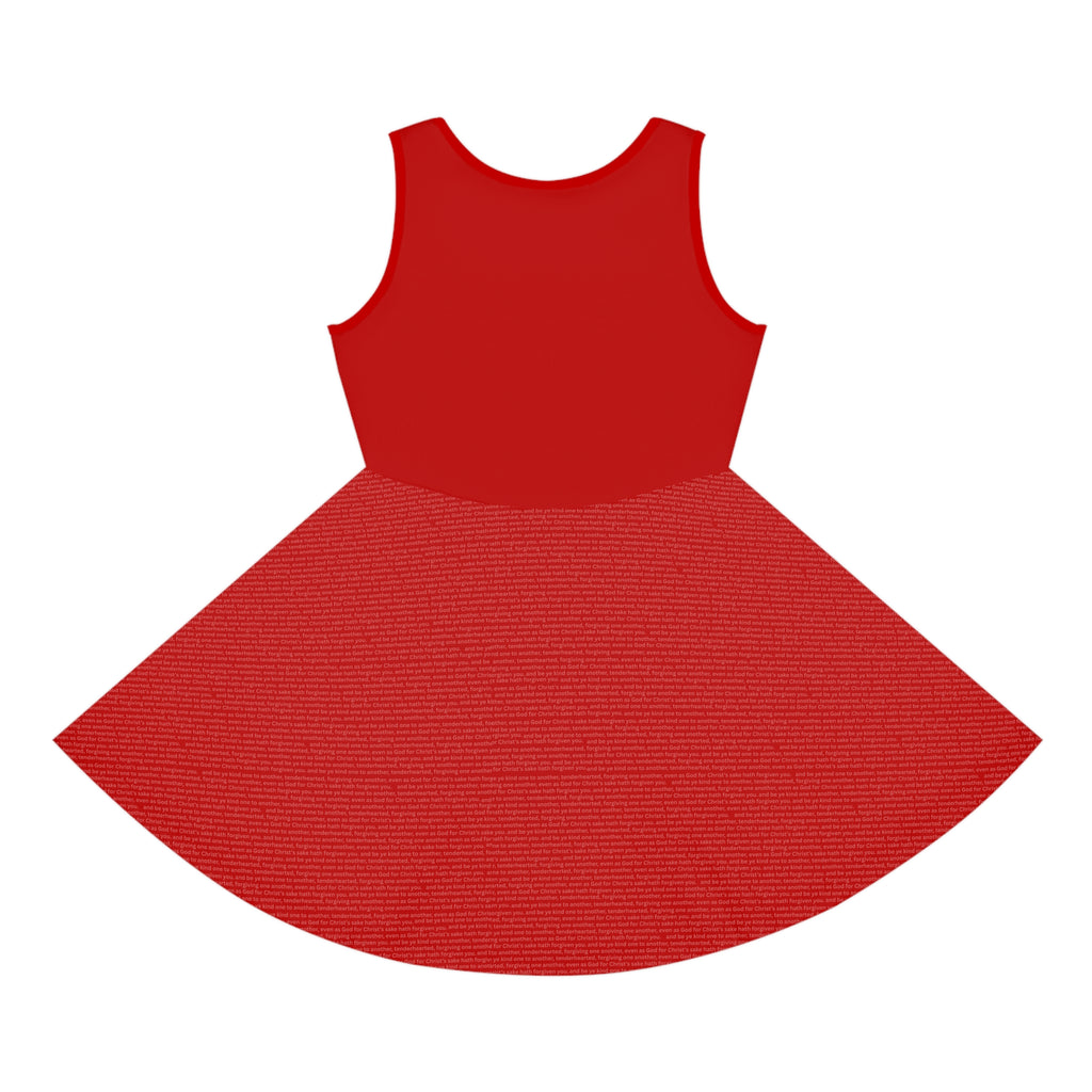Red Kind Hearts Shine Bright™ – Girls Hidden Scripture Dress