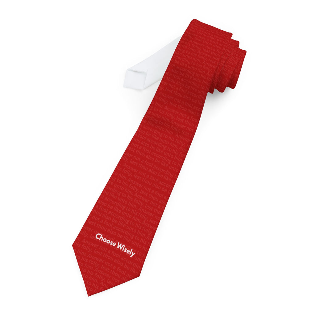 Hidden Scripture- Choose Wisely- Red Tie