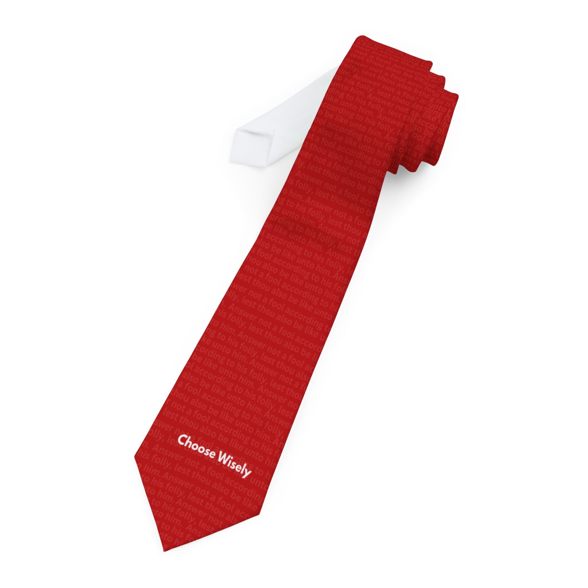 Hidden Scripture- Choose Wisely- Red Tie