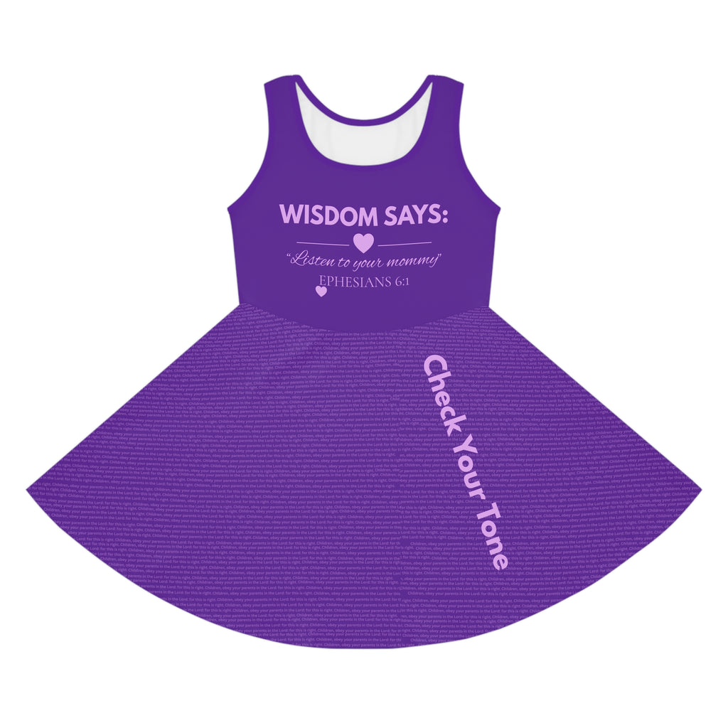 Purple Listen to Mommy Hidden Scripture™ Mommy & Me Dress