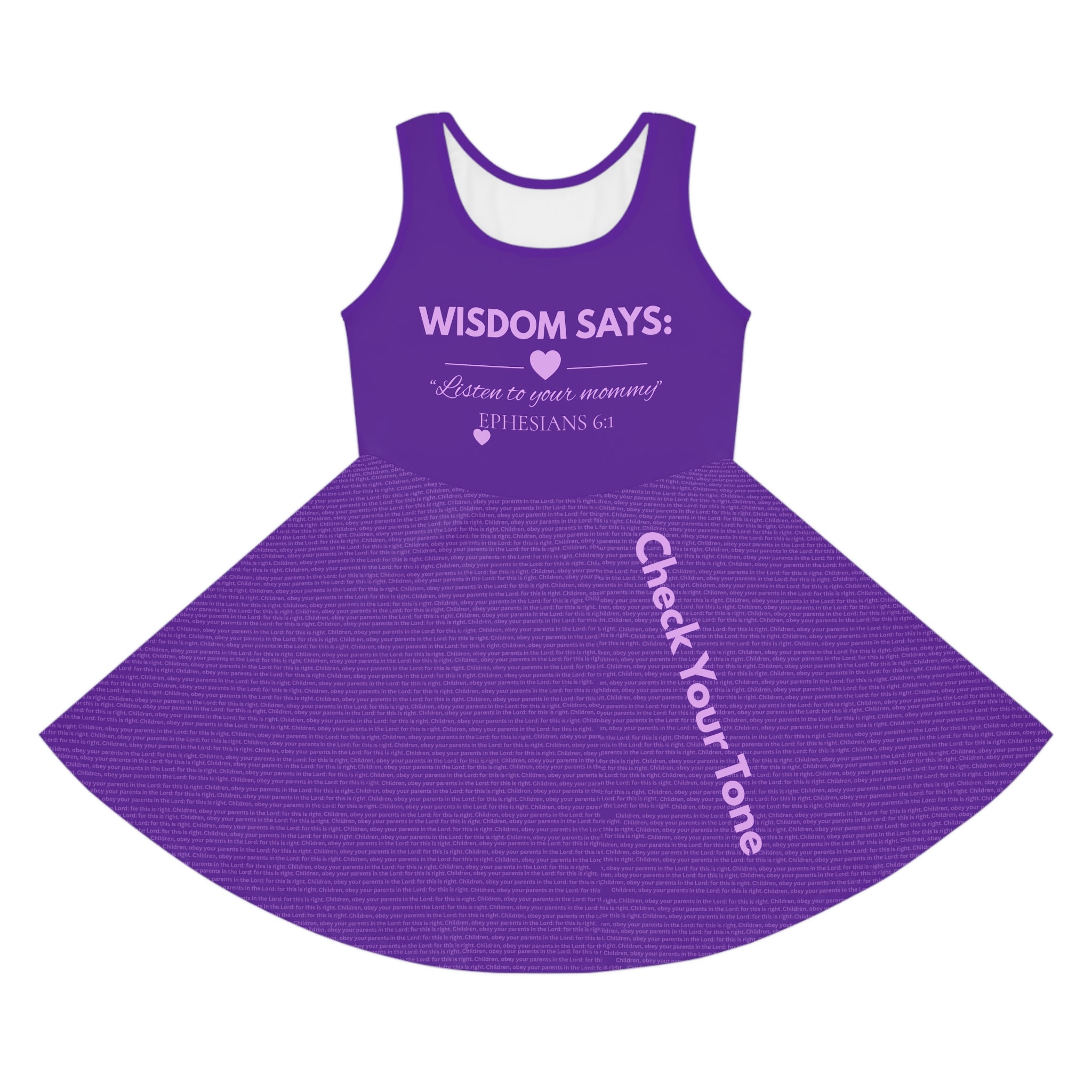 Purple Listen to Mommy Hidden Scripture™ Mommy & Me Dress