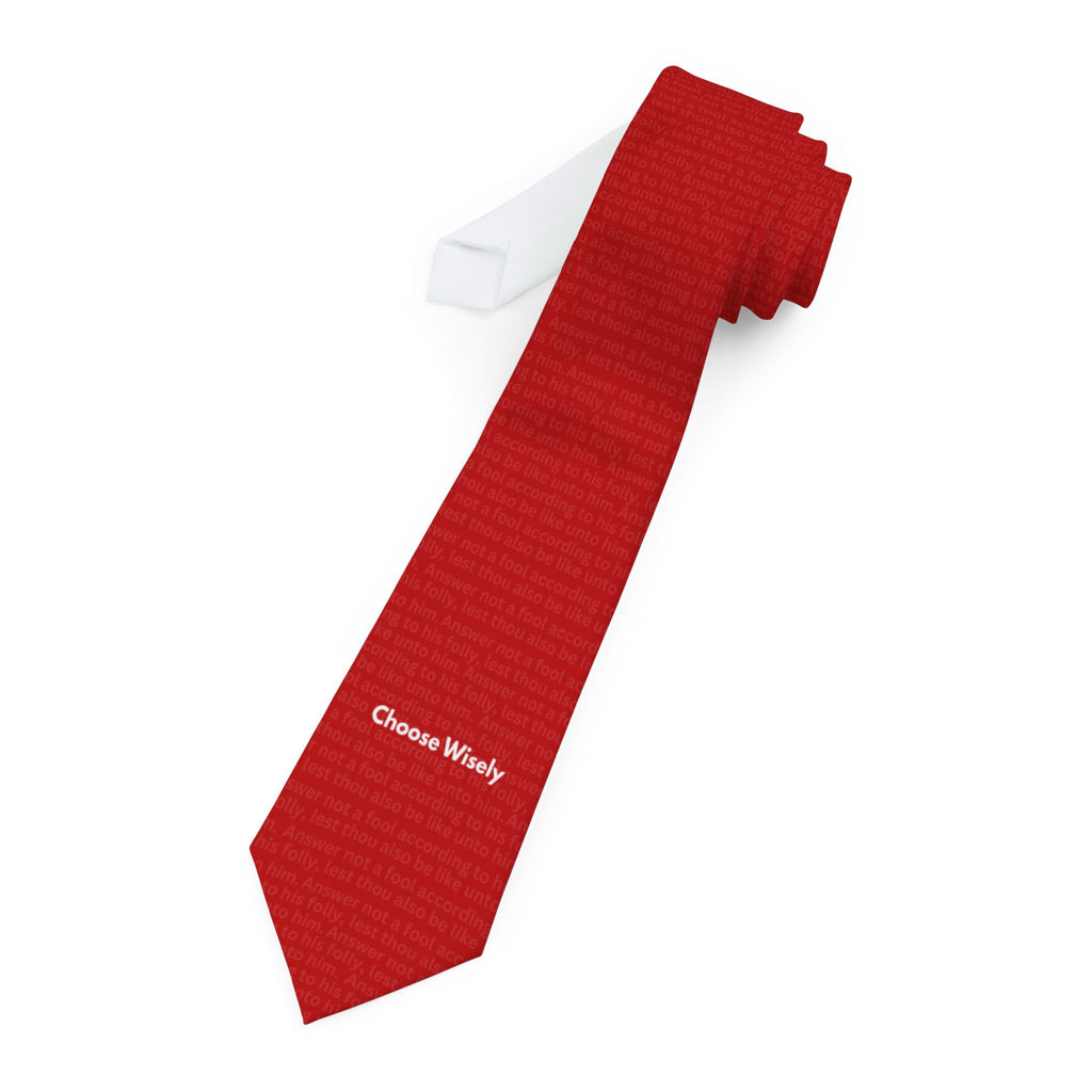 Hidden Scripture- Choose Wisely- Red Tie